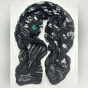 Gauze Infinity Skull Scarf